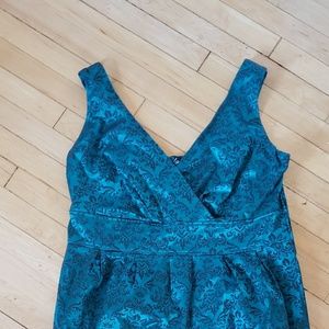 Torrid Vintage Fancy Dark Teal Dress Plus Sz 22